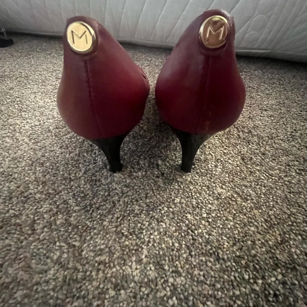 Monet Deep Red Women's Heels - Picture 2 of 7